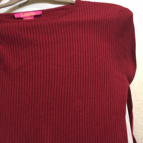 Bell Sleeve  Deep Wine Red Knit Sweater  Size M - Picture 5 of 5